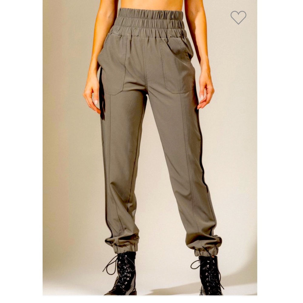 Best Seller! Smocked High waisted Joggers - Picture 2 of 11